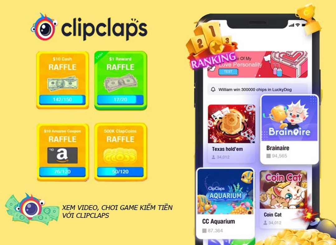 Hướng dẫn cách kiếm tiền trên app Clipclaps