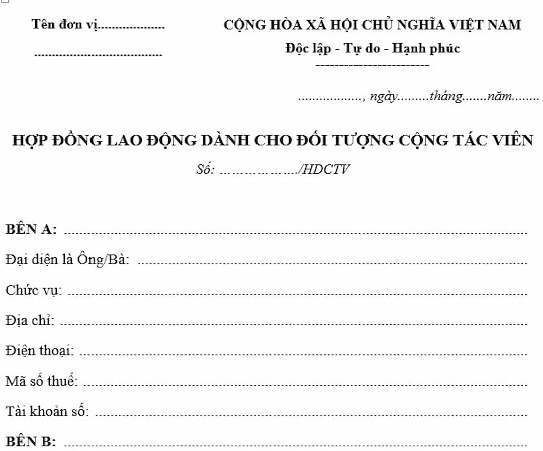 Hợp đồng cộng tác viên có những điều khoản gì?